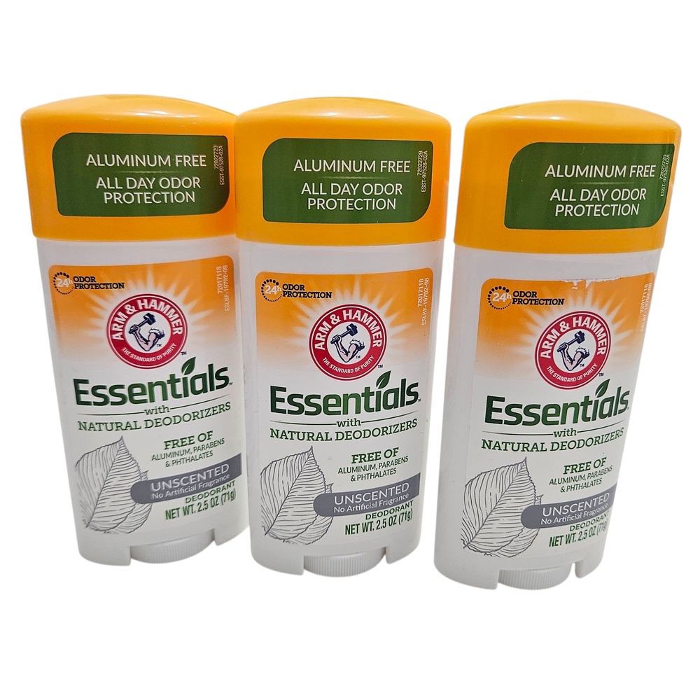 **3 Pcs** Arm & Hammer Essentials Deodorant - Unscented